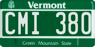 VT license plate CMI380