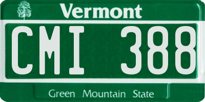 VT license plate CMI388