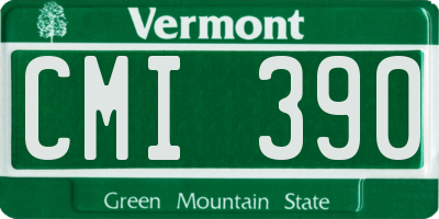 VT license plate CMI390