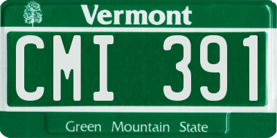VT license plate CMI391