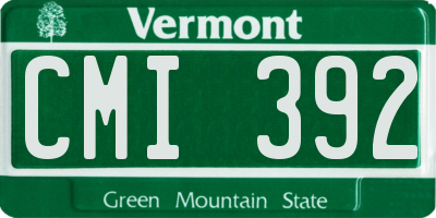 VT license plate CMI392