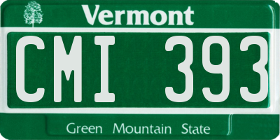 VT license plate CMI393