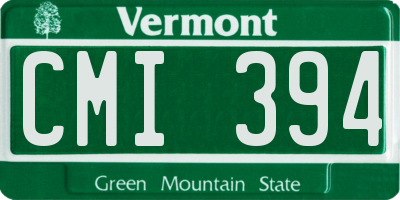 VT license plate CMI394