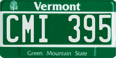 VT license plate CMI395