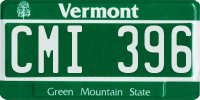 VT license plate CMI396