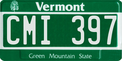 VT license plate CMI397
