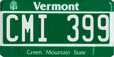 VT license plate CMI399