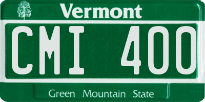 VT license plate CMI400
