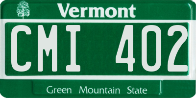 VT license plate CMI402