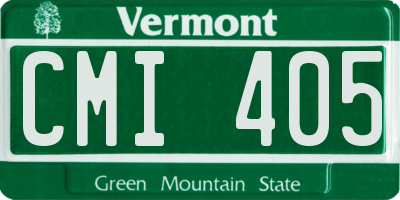 VT license plate CMI405