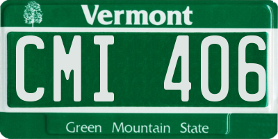 VT license plate CMI406