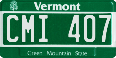VT license plate CMI407