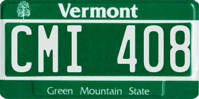 VT license plate CMI408