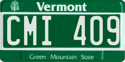 VT license plate CMI409