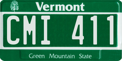VT license plate CMI411