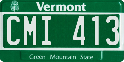 VT license plate CMI413