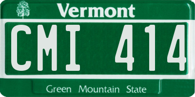 VT license plate CMI414
