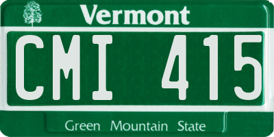 VT license plate CMI415