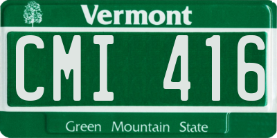 VT license plate CMI416
