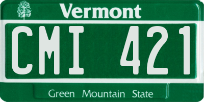 VT license plate CMI421