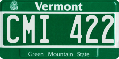 VT license plate CMI422