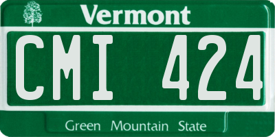 VT license plate CMI424