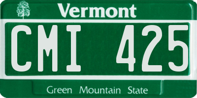 VT license plate CMI425