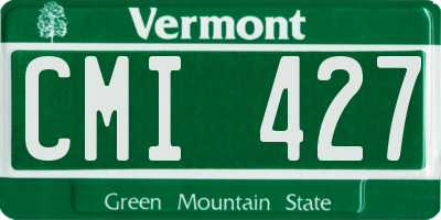 VT license plate CMI427