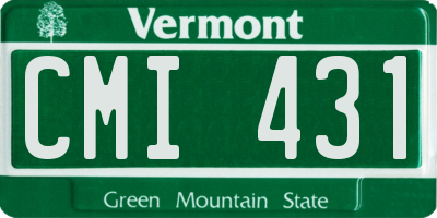 VT license plate CMI431