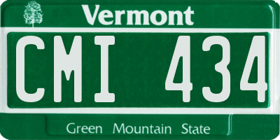VT license plate CMI434