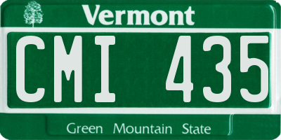 VT license plate CMI435