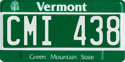 VT license plate CMI438