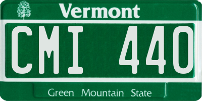 VT license plate CMI440