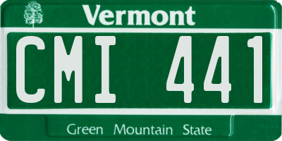 VT license plate CMI441