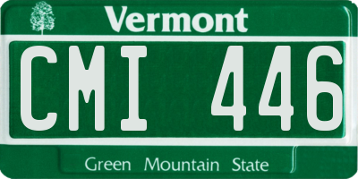 VT license plate CMI446