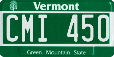 VT license plate CMI450
