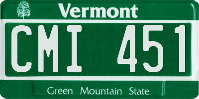 VT license plate CMI451