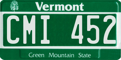 VT license plate CMI452