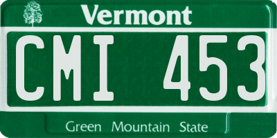 VT license plate CMI453