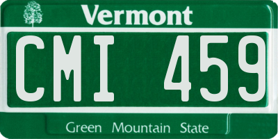 VT license plate CMI459