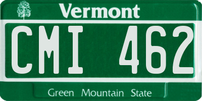 VT license plate CMI462