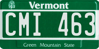 VT license plate CMI463