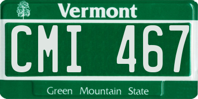 VT license plate CMI467