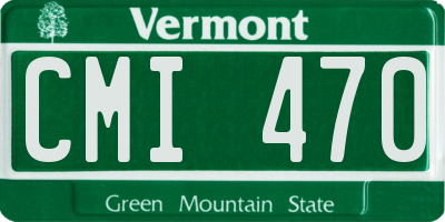 VT license plate CMI470