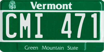 VT license plate CMI471