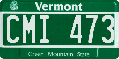 VT license plate CMI473