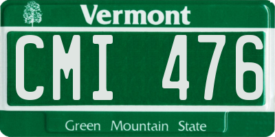 VT license plate CMI476