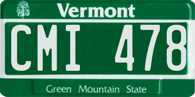 VT license plate CMI478