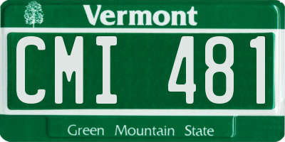 VT license plate CMI481