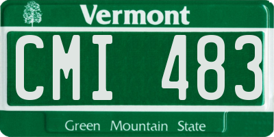 VT license plate CMI483